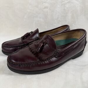 Sebago Men’s Burgundy Leather Kiltie Tassel Loafers Slip On Dress Shoes Sz 11.5